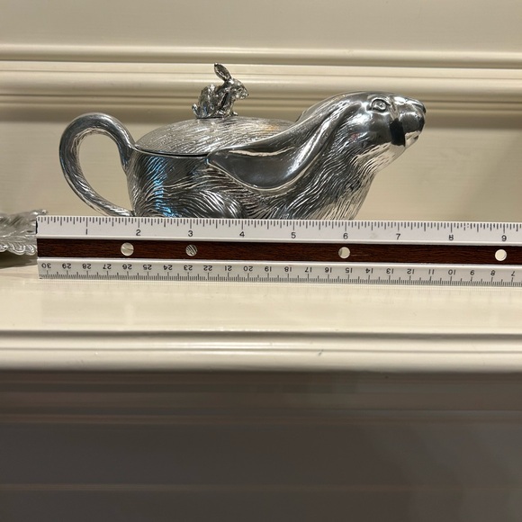 Arthur Court Rabbit Creamer On Leaf - NO Spoon - Picture 11 of 14